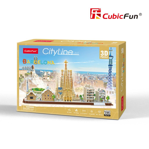  «Тривимірна головоломка-конструктор CubicFun City line Barcelona (MC256h)», бренда CubicFun - фото №1