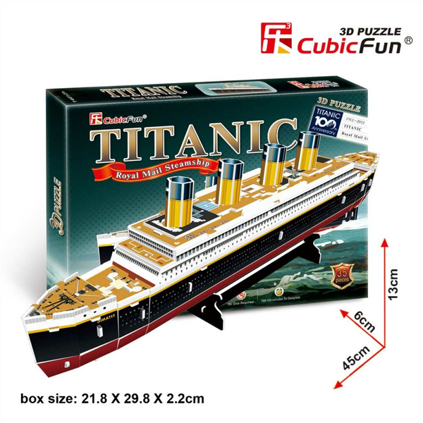  «Тривимірна головоломка-конструктор CubicFun Титанік (T4012h)  », бренда Cubic Fun - фото №1