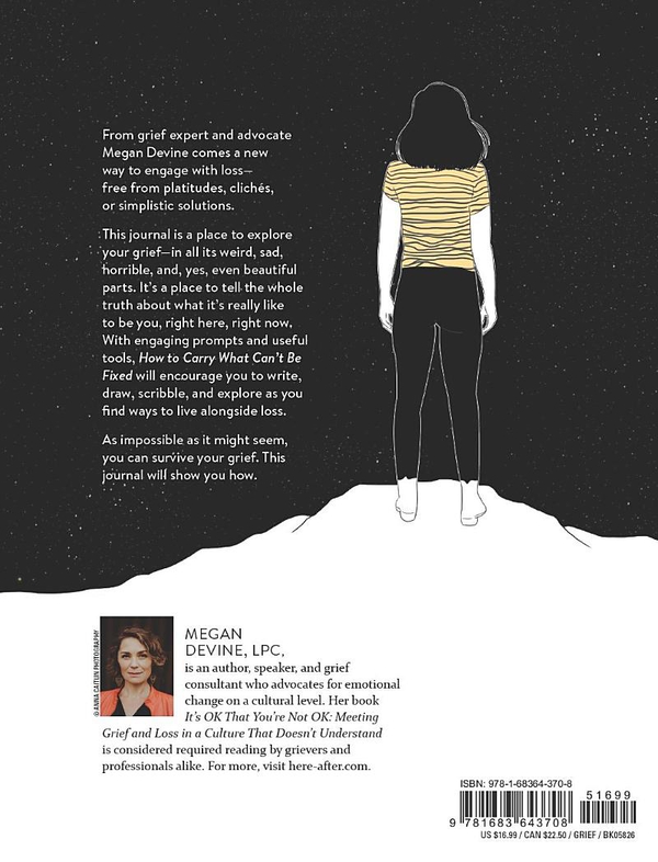 Паперова книга «How to Carry What Can't Be Fixed: A Journal for Grief», автор Меґан Девайн - фото №1
