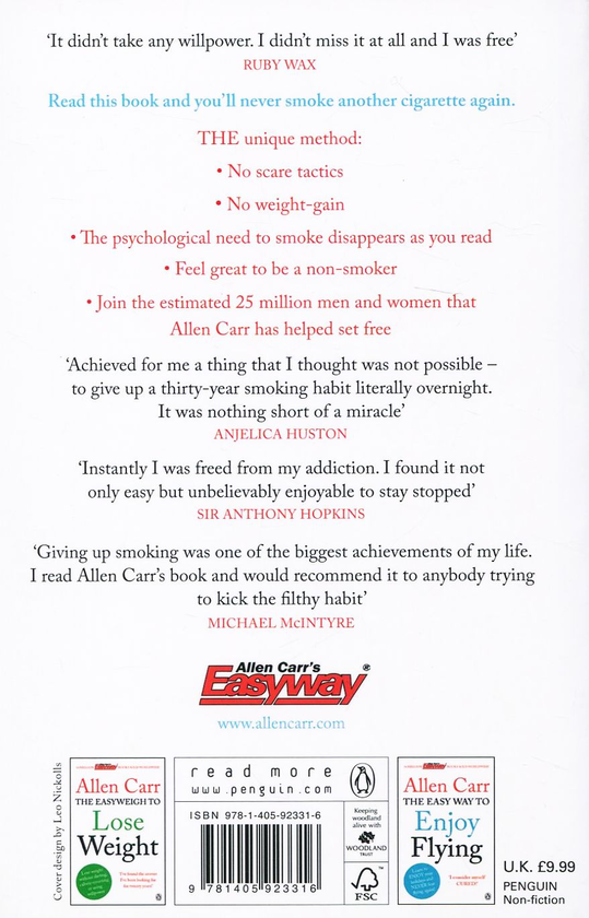Бумажная книга «Allen Carr's Easy Way to Stop Smoking», автор Аллен Карр - фото №1