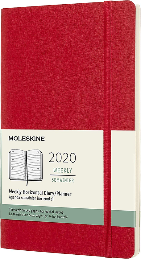  «Еженедельник Moleskine на 2020 год Горизонтальный Красный (DSF212WH3Y20)», бренда Moleskine - фото №1