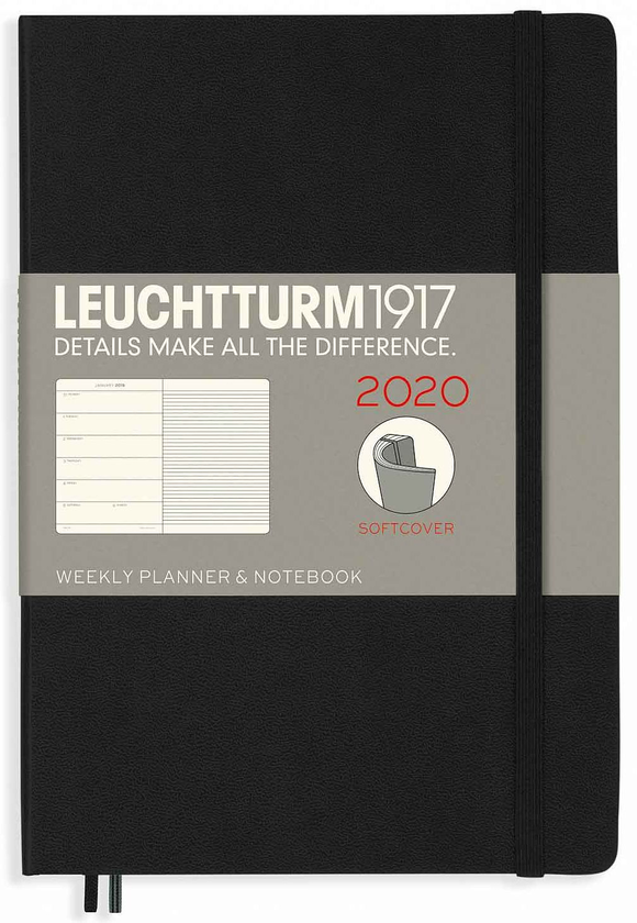  «Еженедельник с заметками Leuchtturm1917 2020 Черный (359947)», бренда Leuchtturm1917 - фото №1