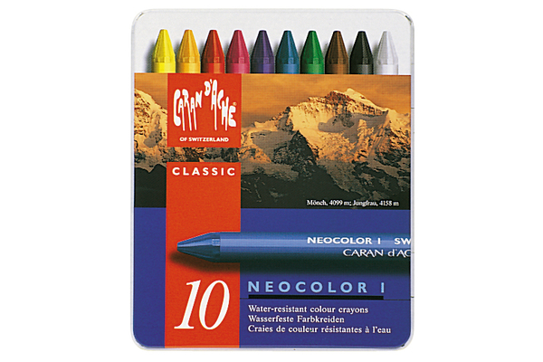«Пастель восковая Water-resistant Caran d'Ache Neocolor I 10 цветов (7000.310)», бренда Caran d'Ache - фото №1