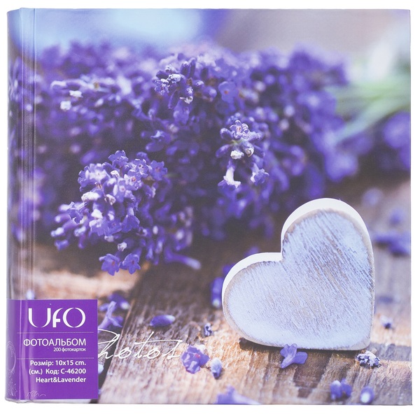  «Фотоальбом UFO 10x15x200 Heart&Lavender (6431505)», brand UFO / UFO /  - фото №1