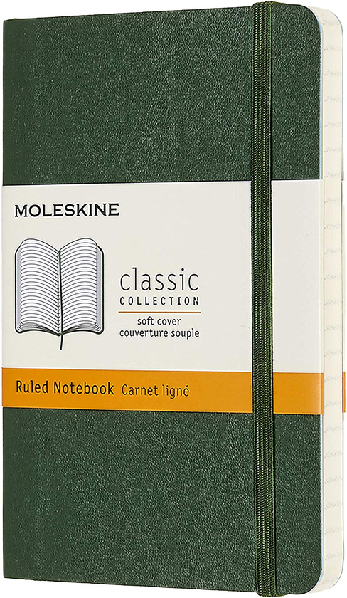  «Блокнот карманный Moleskine Classic Линейка Миртовый Зеленый (QP611K15)», бренда Moleskine - фото №1