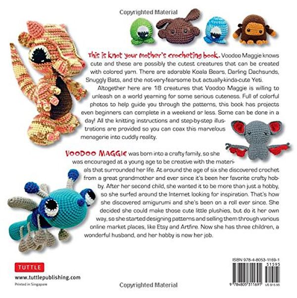 Паперова книга «Voodoo Maggie's Adorable Amigurumi: Cute and Quirky Crocheted Critters», автор Ерін Кларк - фото №1