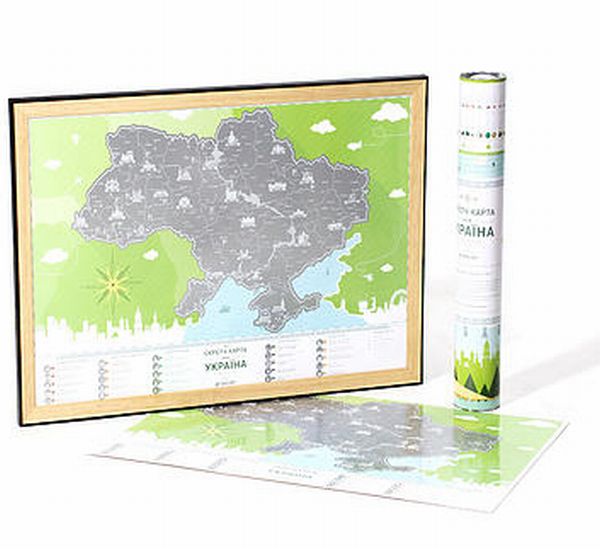  «Скретч карта 1DEA.me Travel Map Моя Україна (4820191130050)», бренда 1DEA.me - фото №1