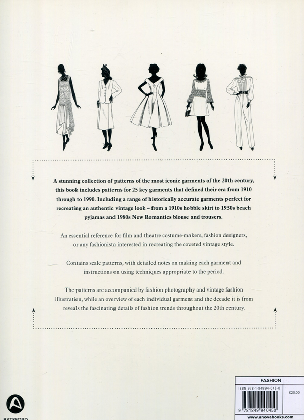 Бумажная книга «Vintage Dress Patterns of the 20th Century», автор Энн Тиррелл - фото №1