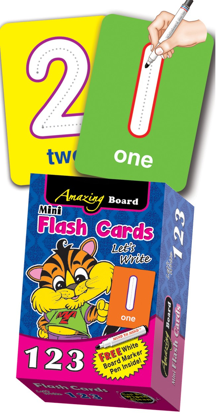 [object Object] «Amazing Board Mini Flash Cards Numbers 123 (with marker pen)» - фото №1