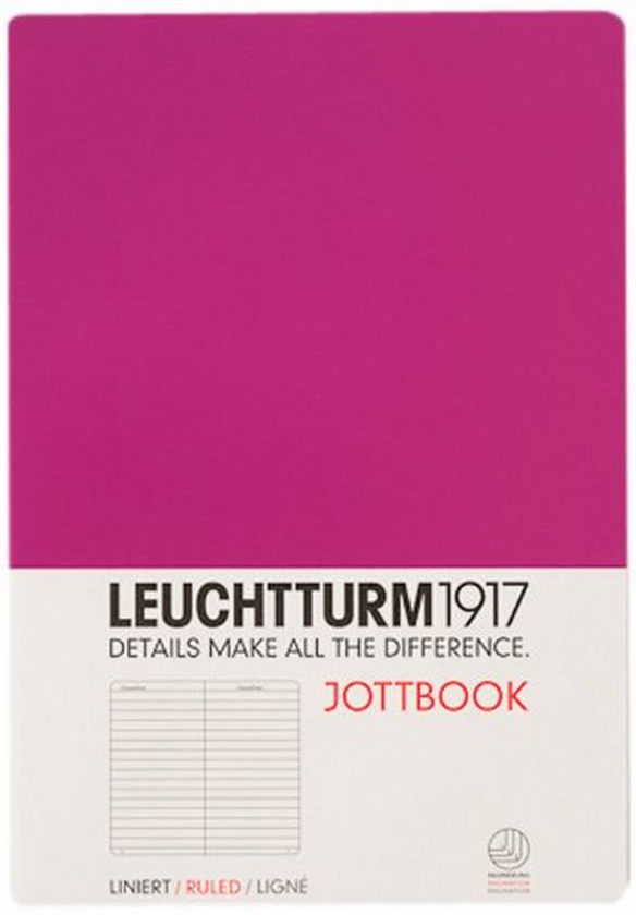  «Записная тетрадка Leuchtturm1917 в линейку розовая (341544)», бренда Leuchtturm1917 - фото №1