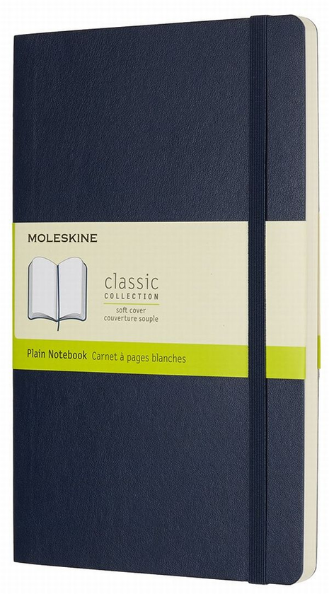  «Блокнот Moleskine Classic средний нелинованный сапфир (QP618B20)», бренда Moleskine - фото №1