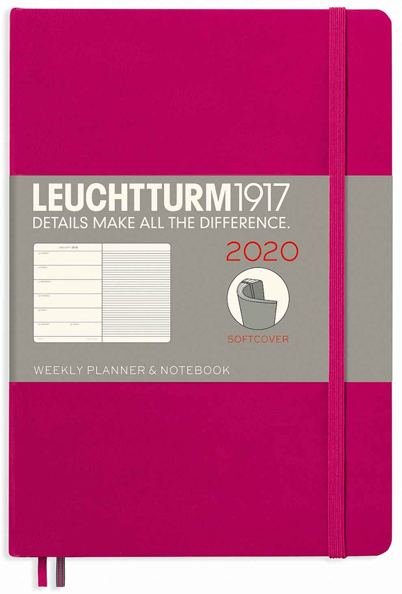  «Еженедельник с заметками Leuchtturm1917 2020 Ягодный (359949)», бренда Leuchtturm1917 - фото №1