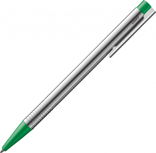 «Ручка шариковая Lamy Logo Хром Зеленая кнопка (4014519271444)», бренда Lamy - фото №1