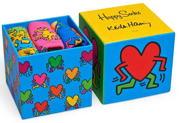  «Носки Happy Socks Keith Haring Sock Box Set 3 пары 41-46 р (XKEH08-4000)», бренда Happy Socks - фото №1