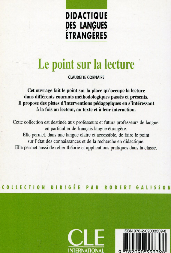 Бумажная книга «Le Point Sur La Lecture», автор Клодетт Корнер - фото №1