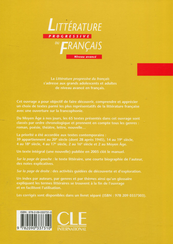 Бумажная книга «Littérature Progressive du français - Livre de l'élève», автор Николь Блондель - фото №1