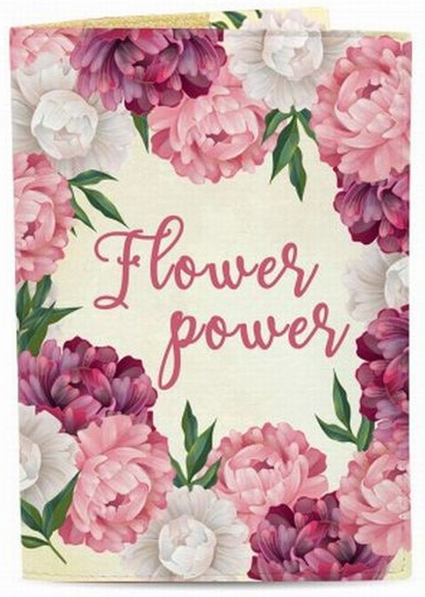 «Обложка для паспорта Just Cover Цветы Flower Power (4823087003087)», бренда Just Cover - фото №1