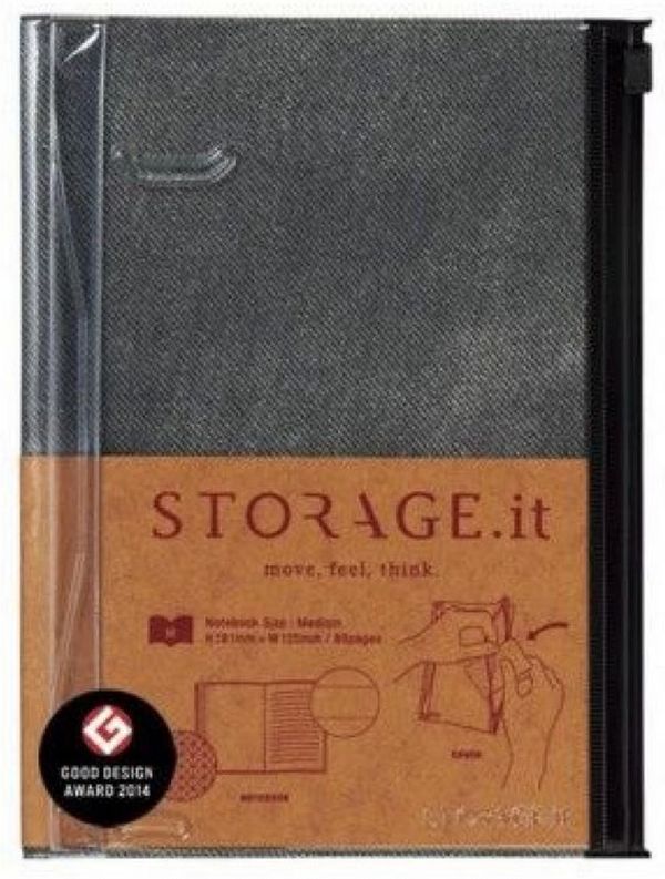  «Блокнот Storage.it Denim M Чорний (STI-NB51-B)», бренду Storage.it - фото №1