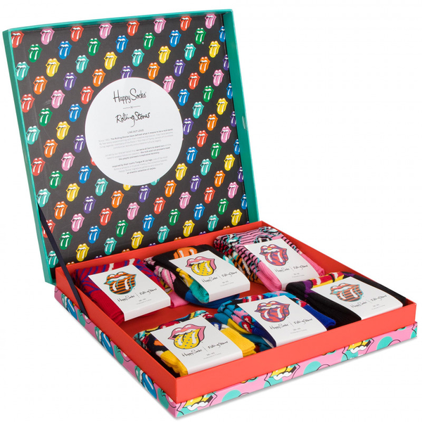 «Носки Happy Socks Rolling Stones Socks Gift Box 6 пар 36-40 р (XRLS10-0100)», бренда Happy Socks - фото №1