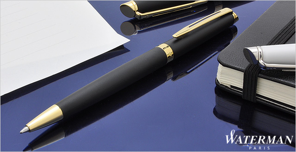  «Шариковая ручка Waterman Hemisphere Matt Black GT (22 003)», бренда Waterman - фото №1