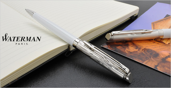  «Шариковая ручка Waterman Hemisphere Deluxe White CT (22 063)», бренда Waterman - фото №1