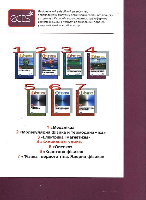 Бумажная книга «Фізика. Модуль 4. Коливання і хвилі», авторов Борис Лахин, Екатерина Мартынчук, Владимир Оглобля, Аркадий Полищук, Петр Чернега - фото №1