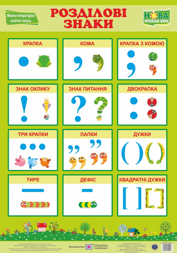 Книга Українська мова. Розділові знаки. Плакат