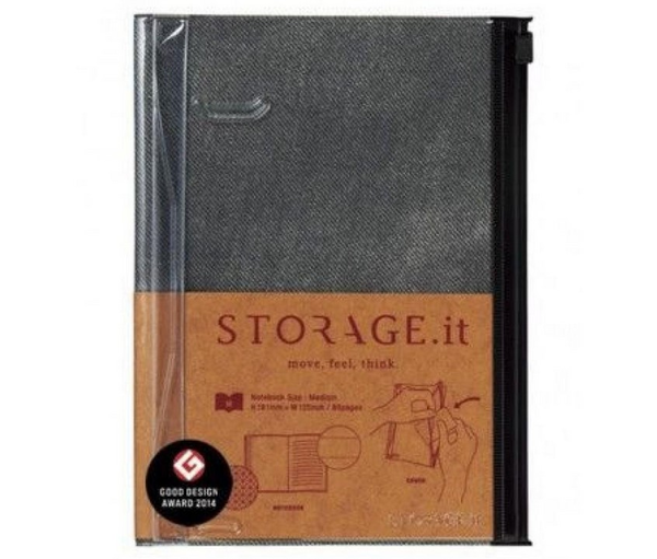  «Блокнот Storage.it Denim M Чорний (STI-NB51-B)», бренду Storage.it - фото №1