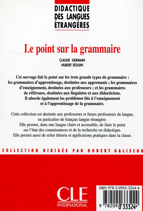 Бумажная книга «Le Point Sur La Grammaire», авторов Клод Жермен, Хьюберт Сегуин - фото №1