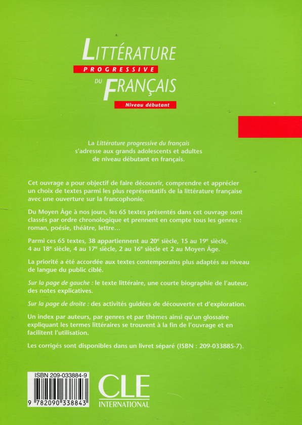 Бумажная книга «Littérature progressive du français - Livre de l'élève - Niveau débutant», авторов Николь Блондель, Мари-Франсуаза Нэ - фото №1