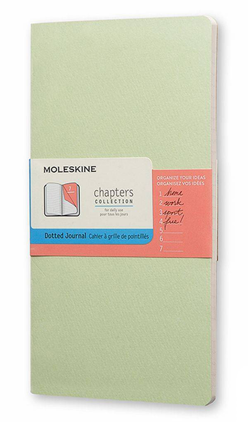  «Тетрадь для записей Moleskine Chapters Medium Slim в мягком переплете фисташковый (CPT064K9)», бренда Moleskine - фото №1