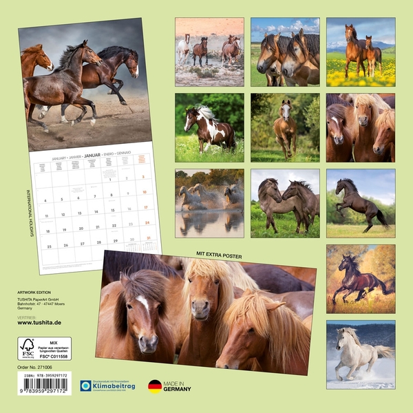 Бумажная книга «Pferde / Horses / Chevaux 2027» - фото №1