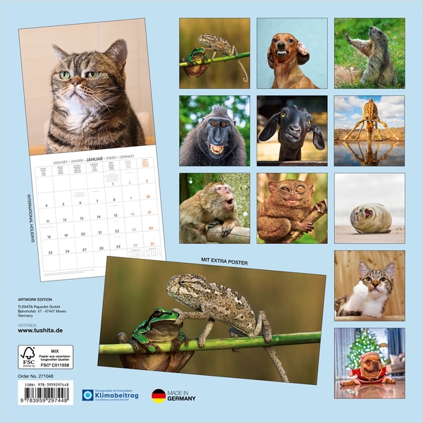 Бумажная книга «Lustige Tiere / Funny Animals / Animaux Rigolos 2027» - фото №1