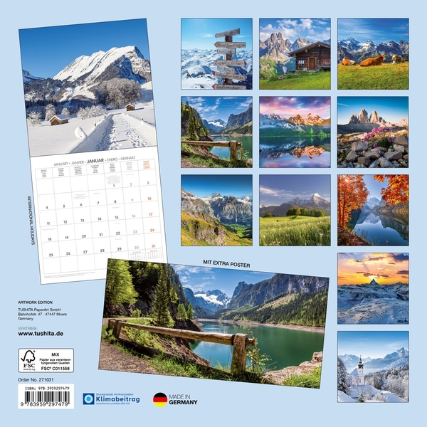 Бумажная книга «Alpen / Alps / Alpes 2027» - фото №1