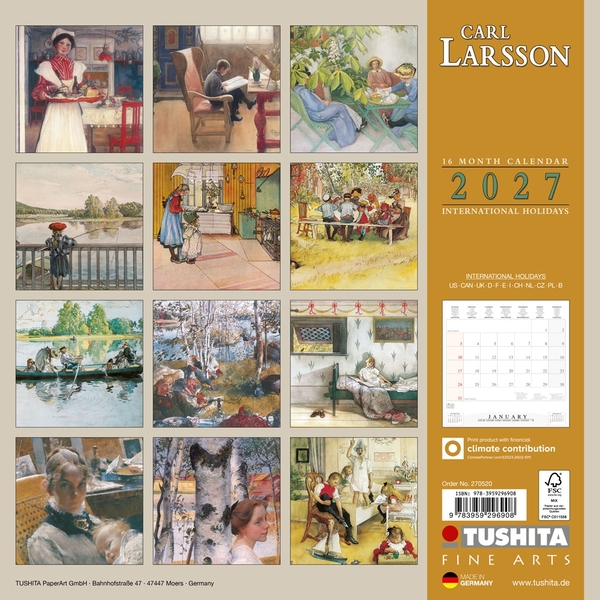 Бумажная книга «Carl Larsson 2027» - фото №1