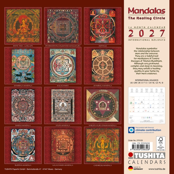 Бумажная книга «The Healing Mandalas 2027» - фото №1