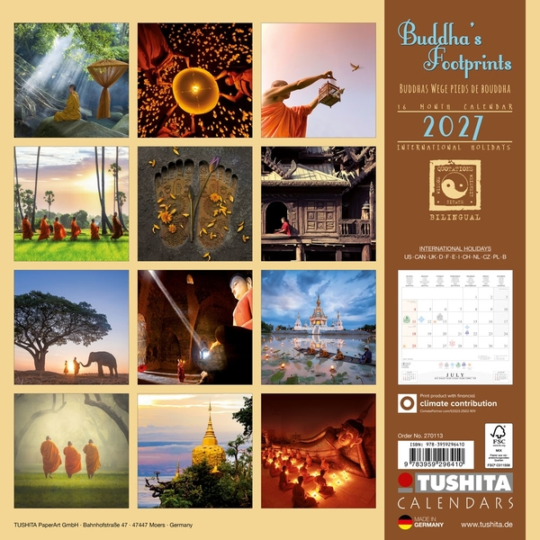 Бумажная книга «Buddha`s Footprints 2027» - фото №1