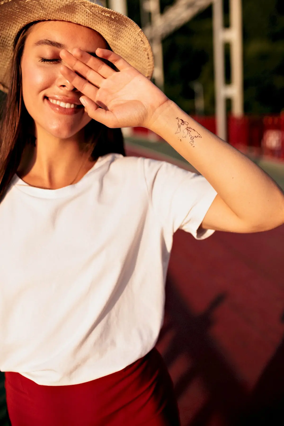  «Тимчасове тату Tattooshka Карта Світу (T-079)», бренда Tattooshka - фото №1