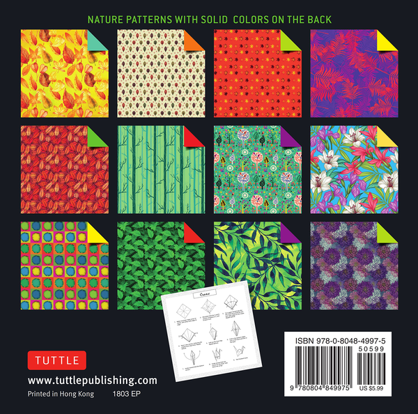 Бумажная книга «Origami Paper. 100 sheets. Nature Patterns. 15 cm» - фото №1