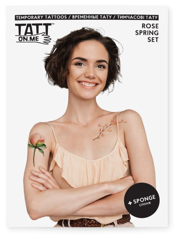 «Временные тату TATTon.me Rose Spring set», бренда TATTon.me - фото №1