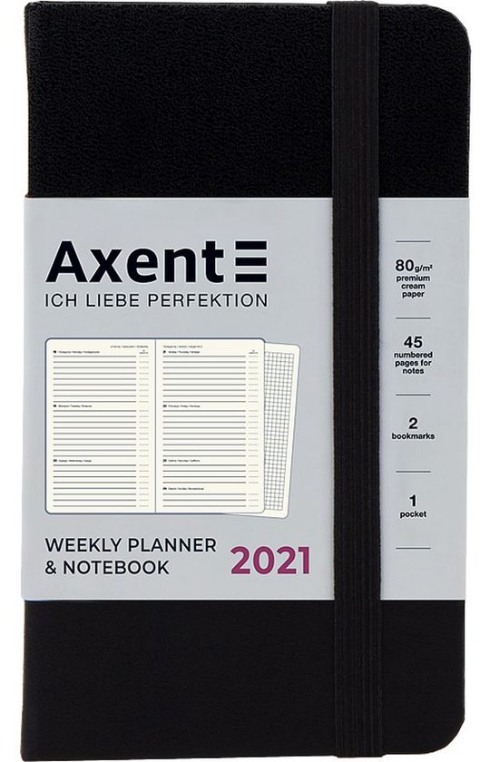  «Еженедельник Axent Pocket Strong 2021 Черный (8508-21-01-a)», бренда Axent - фото №1