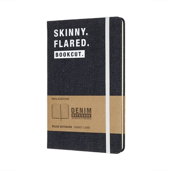  «Блокнот Moleskine Denim Skinny средний черный (LCDNQP060S)», бренда Moleskine - фото №1