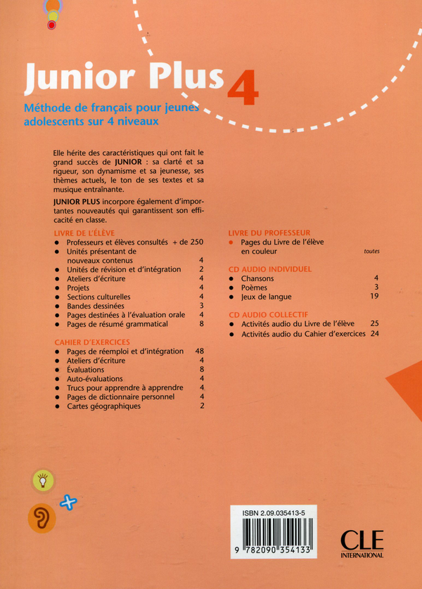 Паперова книга «Junior Plus 4 - Livre du professeur», авторів Інмакулада Сарасібар, Мішель Буцбах, Кармен Мартін, Долорес Пастор - фото №1