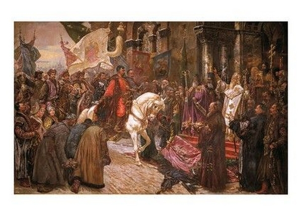  «Листівка В'їзд Богдана Хмельницького до Києва (uaMI02)», бренда Artistic Card - фото №1