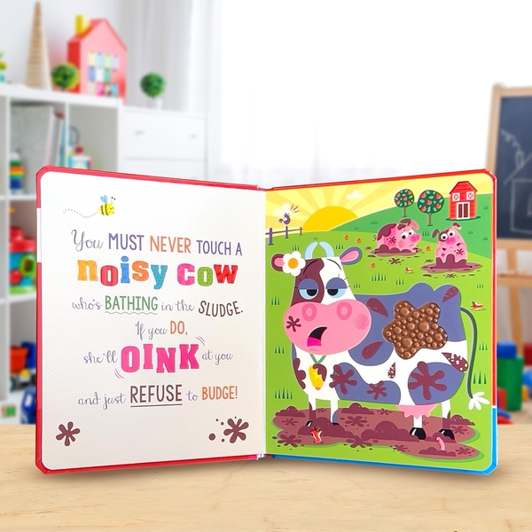 Паперова книга «Never Touch a Noisy Cow!», автор Єлена Роджерс - фото №1