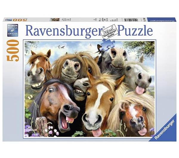  «Пазл Ravensburger Лошадиное селфи 500 элементов (RSV-147632)», бренда Ravensburger - фото №1