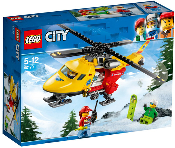  «Конструктор LEGO City Вертолет скорой помощи 190 деталей (60179)», бренда LEGO - фото №1