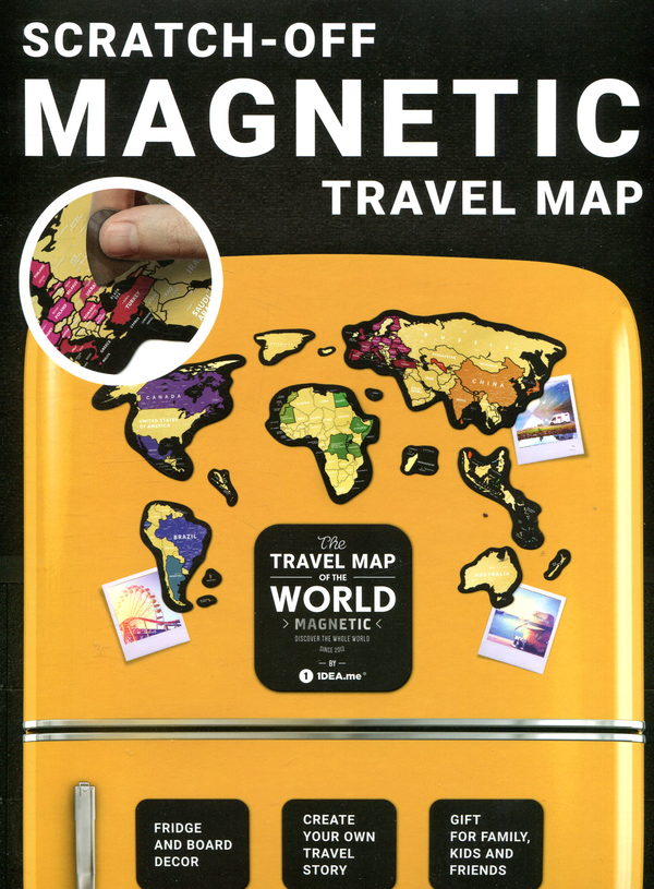  «Скретч карта 1DEA.me Travel Map Magnetic World», бренда 1DEA.me - фото №1