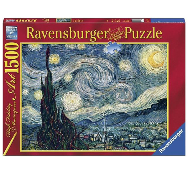  «Пазл Ravensburger Винсент ван Гог Звездная ночь 1500 элементов (RSV-162079)», бренда Ravensburger - фото №1