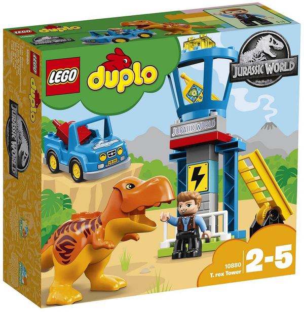  «Конструктор LEGO DUPLO Jurassic World Башня Ти-Рекса 22 детали (10880)», бренда LEGO - фото №1